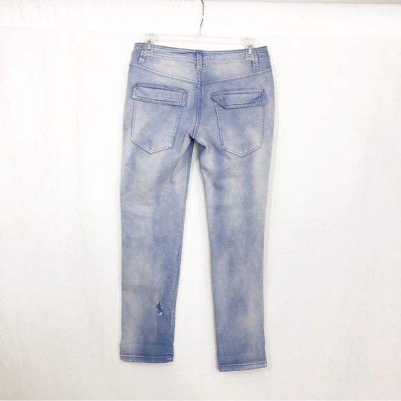 Free People Mountaineer Relaxed Fit Distressed Button Fly Jeans, Size 0, Blue - Picture 3 of 5